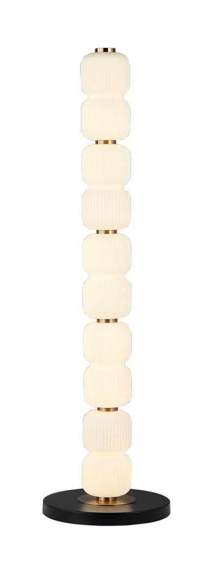 Торшер MLM-8326/5 W BK черный/белый плафон 27W LED 3000K h940, HAO24